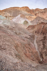 Tourists are hiking Dante’s View trail in Death Valley National Park in California, USA as seen on March 14th 2021 during COVID-19 pandemic
