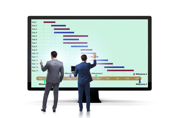 Businessman in project management concept