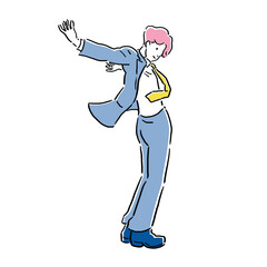 スーツのビジネスマンの色々なポーズ