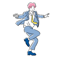 スーツのビジネスマンの色々なポーズ