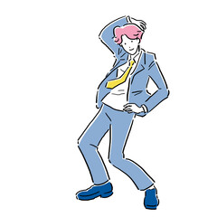 スーツのビジネスマンの色々なポーズ