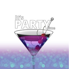 Clean Realistic Alcoholic Cocktail Vector illustration for Party in the club