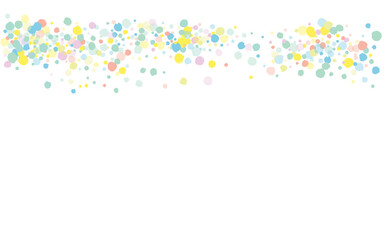 Orange Confetti FallingFestive White Background.