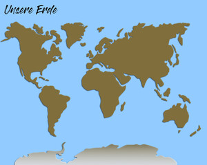 Unsere Erde - Weltkarte