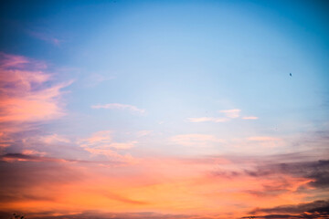 Scenic landscape view of island during sunset