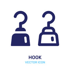 Pirate hook arm icon. Vector illustration