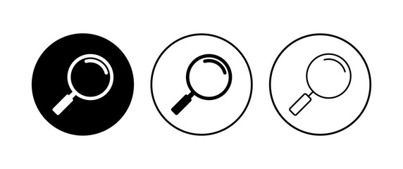 Search icon set. search magnifying glass icon