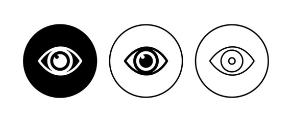 Eye icon set. Eye vector icon. Look and Vision icon.