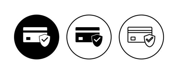 Credit card icon set. Credit card payment icon vector