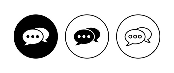 Chat icon set. speech bubble icon. comment icon vector. message. contact us