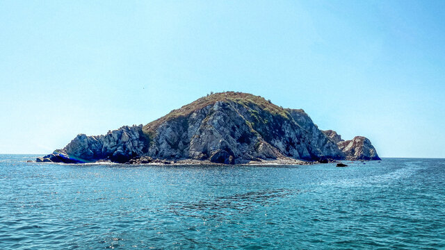 Little island at Huatulco, Mexico
