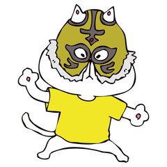 タイガーマスクを被った猫