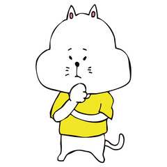考える猫