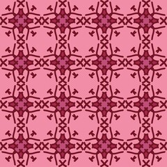 red magenta violet pink mandala art seamless pattern floral creative design background vector illustration