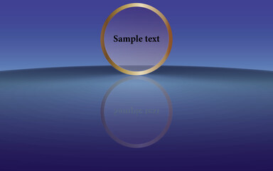 フレーム素材　波紋と綺麗なグラデーション　サファイアブルー