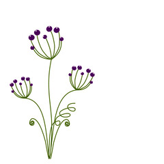 Naklejka premium Floral background with vintage flowers vector design and copy space.