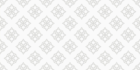 White background with geometric simple elements, wallpaper. Seamless pattern, texture. Vector image