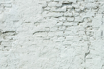 Aged white brick wall background