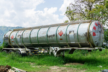 gas oil tanker in the field