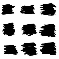 Black Brushes Freehand. Ink Acrylic. Stroke Japanese. Paint Handwritten. Paintbrush Graffiti. Set Splatter. Texture Scratch. Brushstroke Handwritten. Watercolor Design.