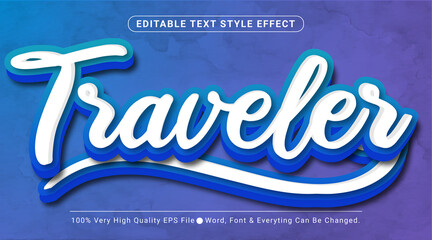 Traveler text effect, Editable Text Effect