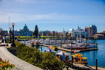 Foto op Plexiglas View of Victoria Inner Harbour and British Columbia Provincial Parliament Building,March 2016: Vancouver Island, BC, CANADA, © CK