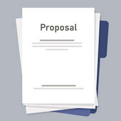 proposal document for project submission request purchasing sales paper - obrazy, fototapety, plakaty