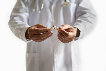 Concept World No Tobacco Day takes place around the world on 31 May every year. It aims to promote the abstention of all forms of tobacco consumption for 24 hours around the world. Blurred background