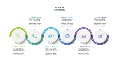 Business data visualization. timeline infographic icons designed for abstract background template milestone element modern diagram process technology digital marketing data presentation chart Vector