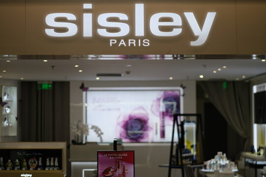 Shanghai.China-May 2021:  front of sisley store. A French cosmetics brand