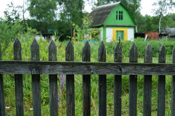 old fence in rustic aesthetics