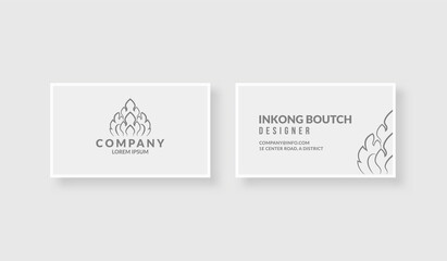 Minimal white business card design template for your business