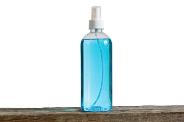 bottle of hand sanitizer isolated on white background, hand disinfectant gel, crucial for coronavirus prevention through antibacterial hygiene