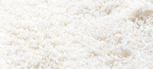 Close up detail of white rice