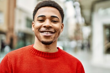 Handsome african american man outdoors