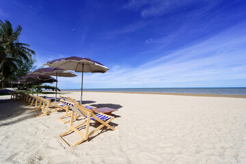 beach with umbrella