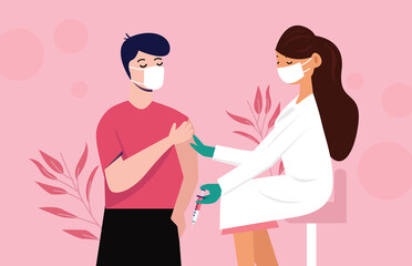 Coronavirus vaccination illustration