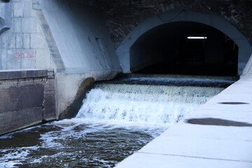 Dam with seething water (Yekaterinburg)