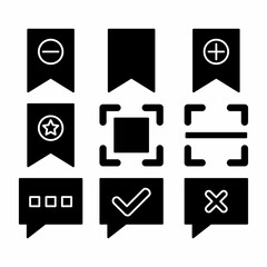 commerce and shopping icon set with glyph style for presentation and banner