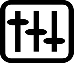 Fototapeta premium equalizer icon on white background