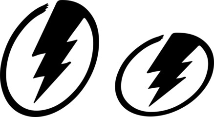 lightning icon on white background