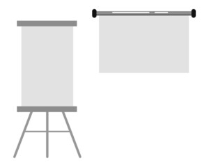 Cute beautiful blank presentation board isolated