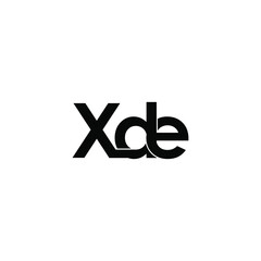 xde letter original monogram logo design