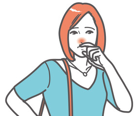 鼻炎の女性 外出