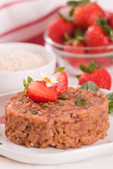 Strawberry risotto.