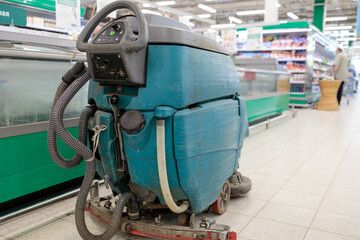 industrial vacuum cleaner in a retail network close up