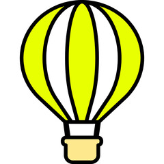 hot air balloon icon vector