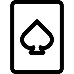 spade card icon vector
