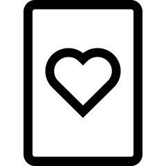 heart card icon vector