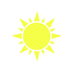 sun flat illustration on white background